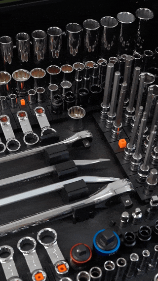 Pro - 1/4" Socket Organizers - Toolbox Widget Canada Socket Organizer, Socket Organization, Toolbox Widget, Tool Box Widget,  Tool Organization, Socket Holder, Socket Tray