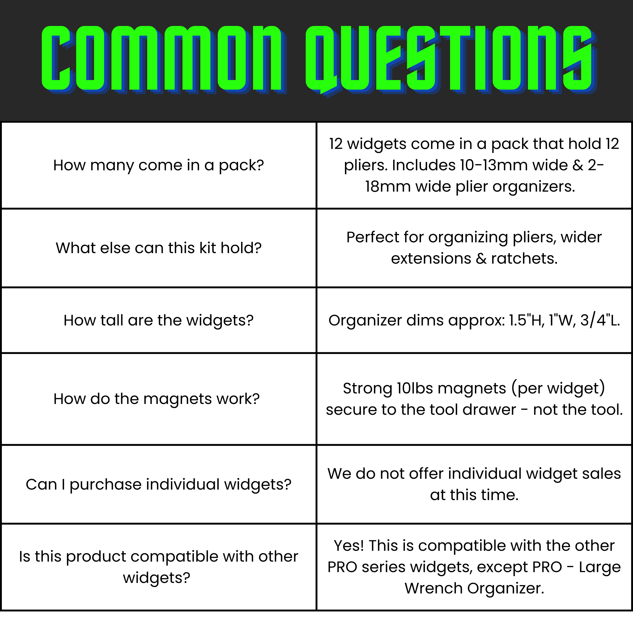 Pro - Plier organizers - Toolbox Widget Canada, Plier Organizer, Plier Organization, Toolbox Widget, Tool Box Widget, Tool Organization, Plier Holder