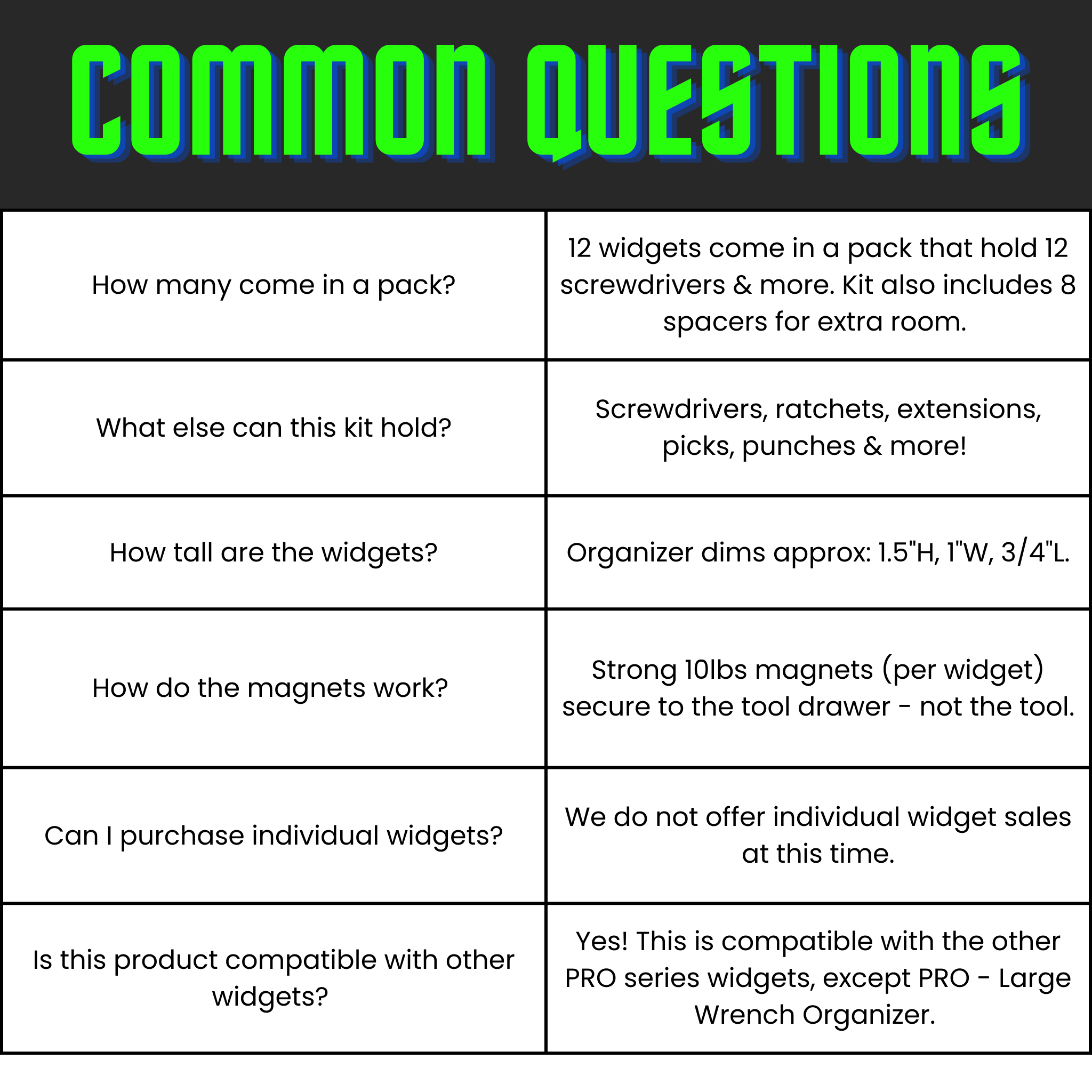 Pro - Screwdriver Organizers - Toolbox Widget Canada, Screwdriver Organizer, Screwdriver Organization, Toolbox Widget, Tool Box Widget, Tool Organization, Screwdriver Holder