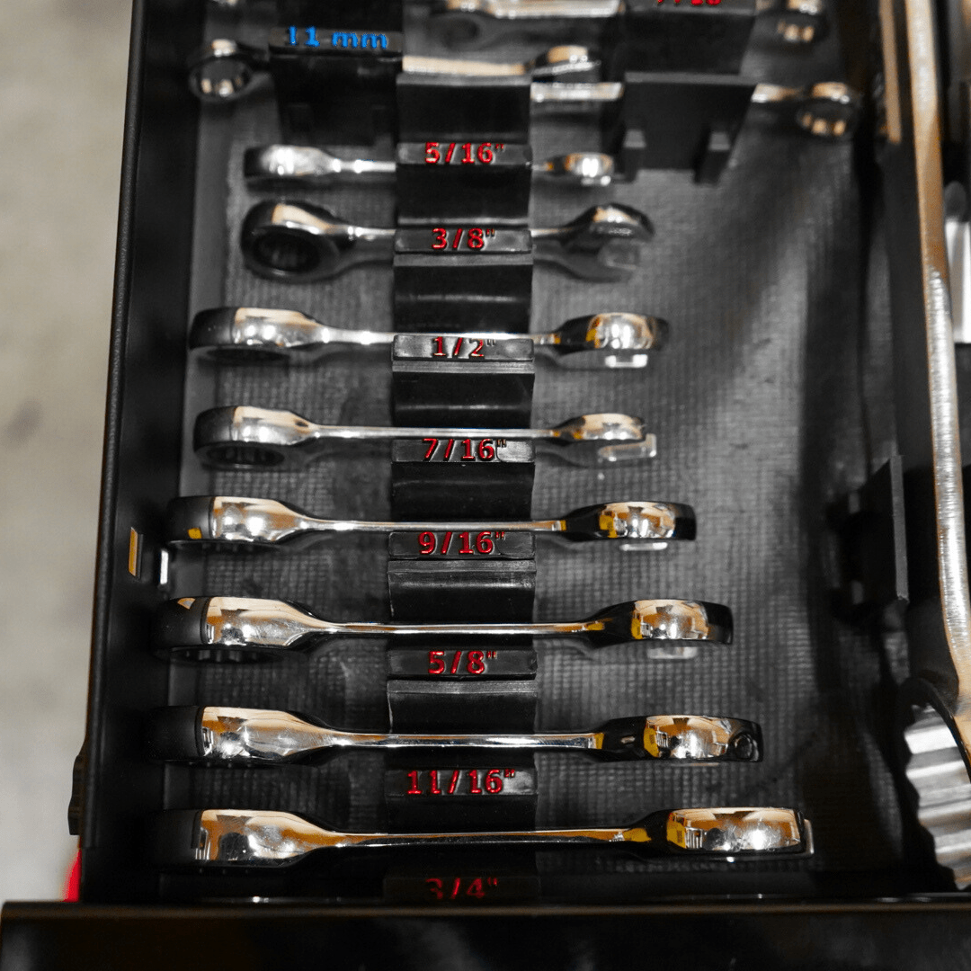 Wrench Size Labels - Metric+ (2.0) - Toolbox Widget Canada Wrench Organizer, Wrench Organization, Toolbox Widget, Tool Box Widget, Tool Organization, Wrench Holder