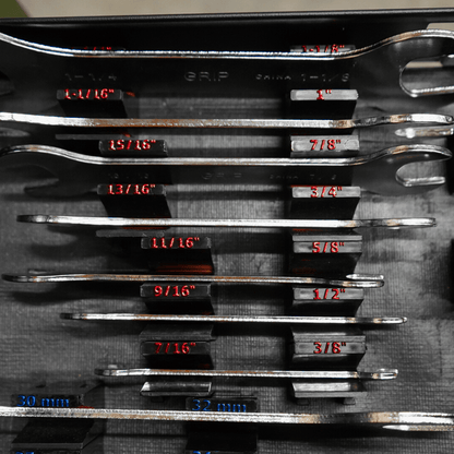 Wrench Size Labels - Metric (2.0) - Toolbox Widget Canada Wrench Organizer, Wrench Organization, Toolbox Widget, Tool Box Widget, Tool Organization, Wrench Holder