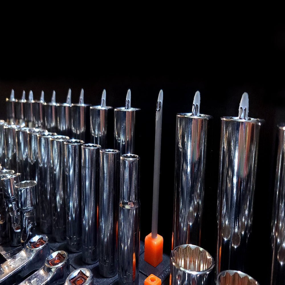 Pro - 1/4" Socket Organizers - Toolbox Widget Canada Socket Organizer, Socket Organization, Toolbox Widget, Tool Box Widget,  Tool Organization, Socket Holder, Socket Tray