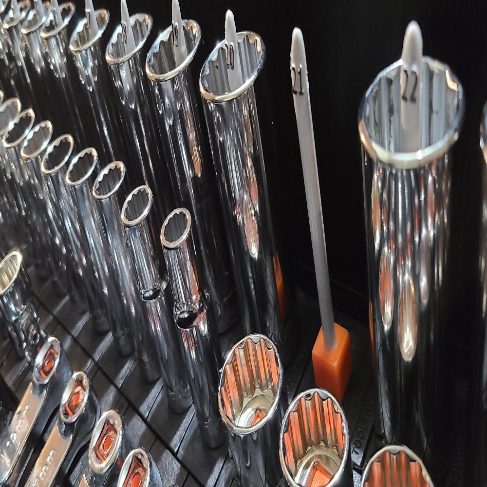 1/4" Socket Stems - SAE - Toolbox Widget Canada Socket Organizer, Socket Organization, Toolbox Widget, Tool Box Widget, Tool Organization, Socket Holder, Socket Tray