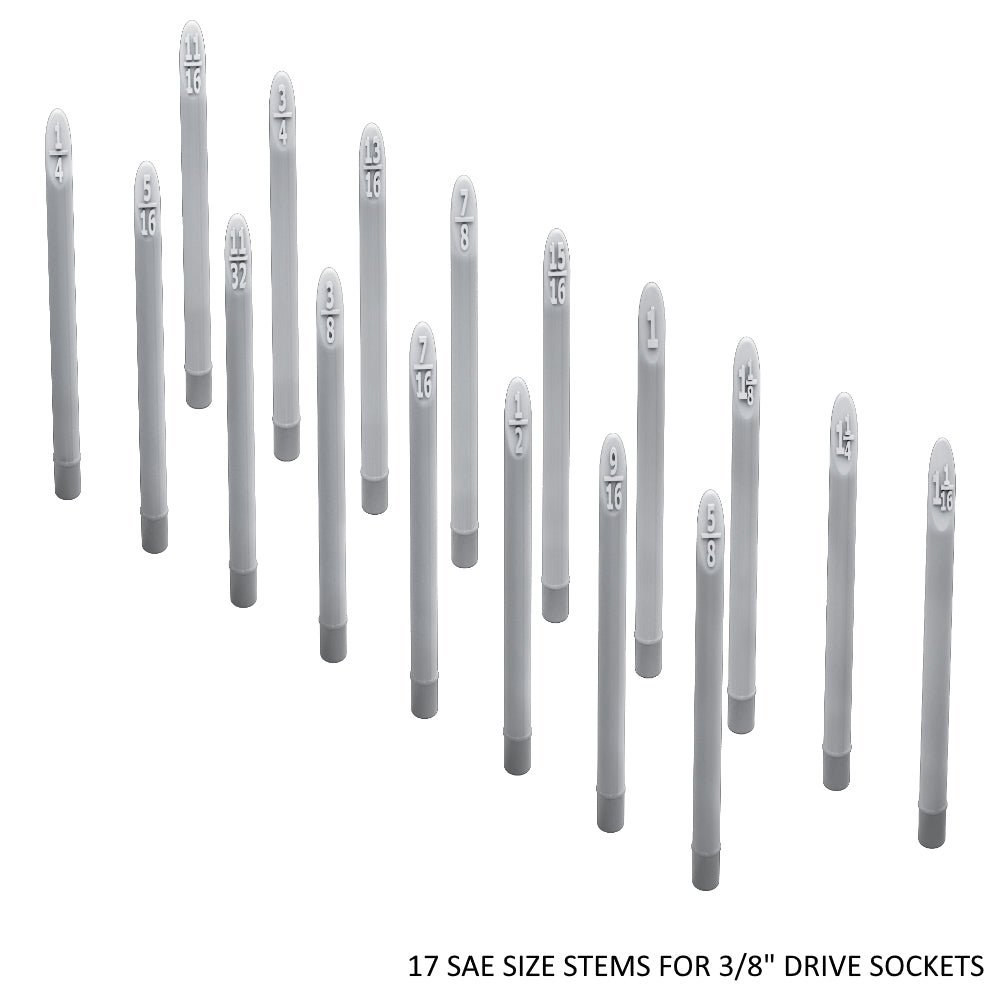 3/8" Socket Stems - SAE - Toolbox Widget Canada Socket Organizer, Socket Organization, Toolbox Widget, Tool Box Widget, Tool Organization, Socket Holder, Socket Tray