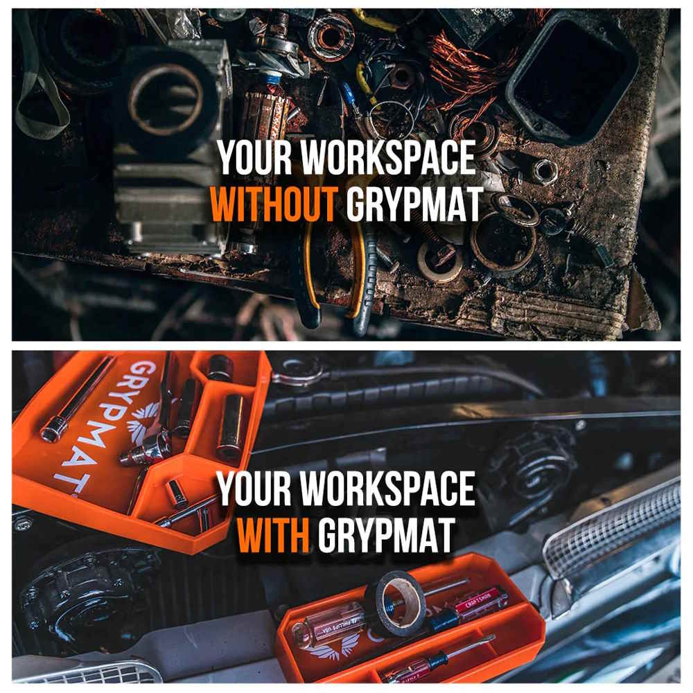 Grypmat Plus - TRIO - Toolbox Widget Canada, Grypmat, Grip mat, Tool Mat, Toolbox Widget, Tool Box Widget, Non-slip, Tool caddy, Tool tote